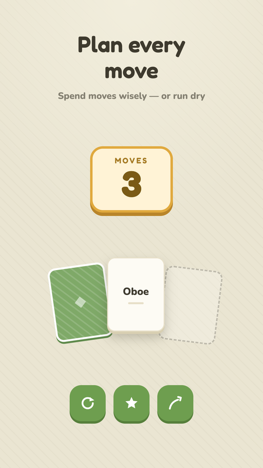 A SoliWords deck in progress.